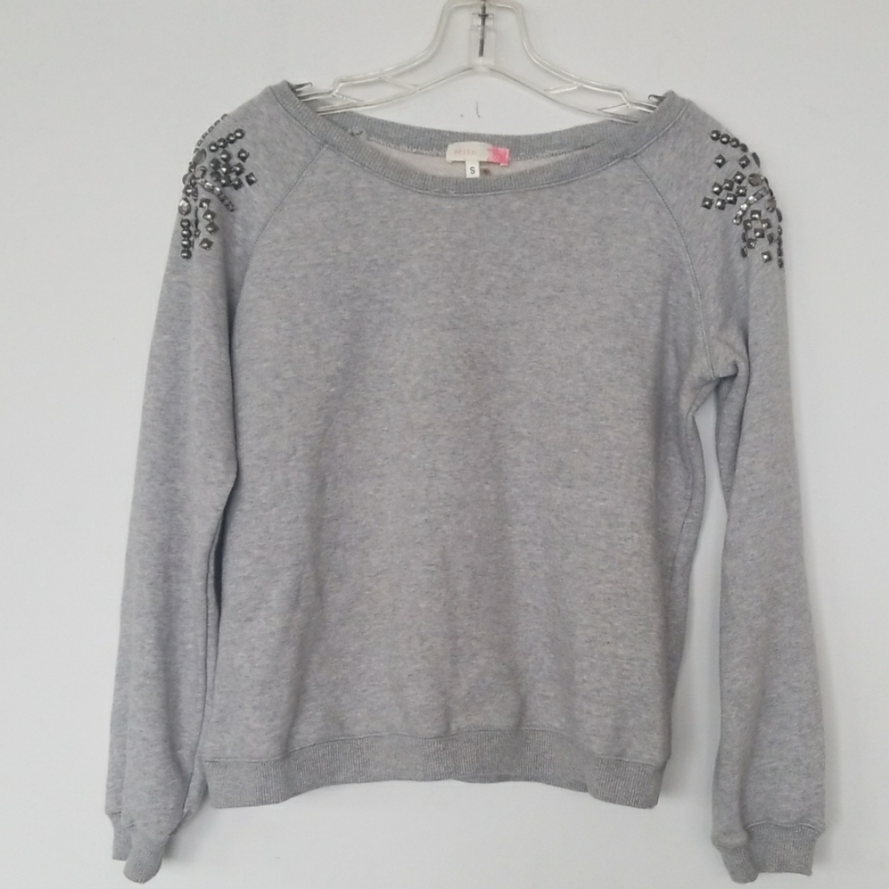 Crystal Studded Gray Sweater!